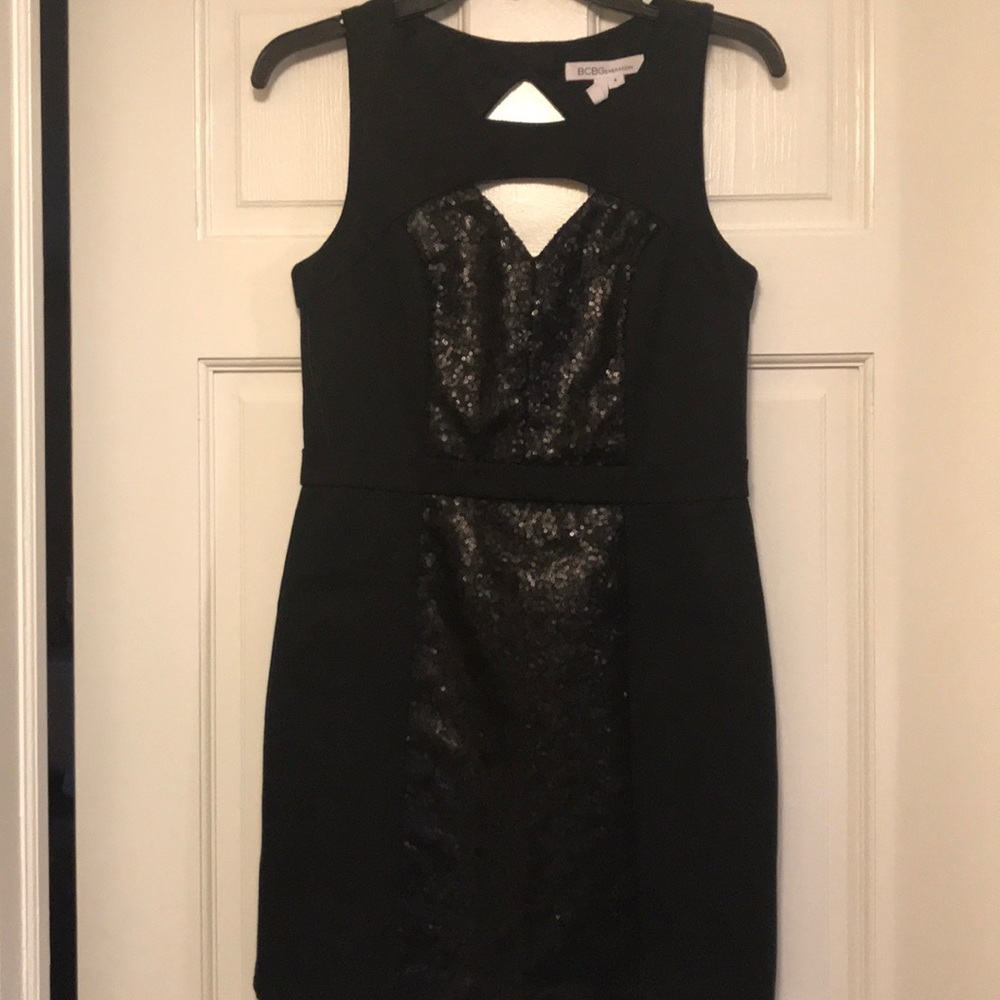 Black mini BCBG party dress